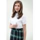 Customized girls short Cotton School Uniforms set school shirt