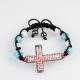 2012 new design Tresor Paris Crystal Bangle Bracelet with a cross