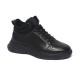 Mens Anti Odor Lace Up Black Leather Casual Boots