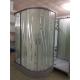Square Stall Stripe Glass Corner Shower Enclosures 15cm Height