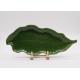 Earthenware Fresh Green Leaf Platter Ceramic Dolomite Foliage Shape Plates