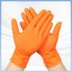 Thickened Orange Diamond Pattern Disposable Nitrile Gloves Powder-Free Daily Protective Work Disposable Nitrile Gloves