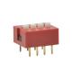 2.54mm Pitch Slide DIP Switch , 1～12 Position DIP Switch With Dual In Line Package