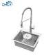 19x17x8cm Single Bowl SUS201 304 Stainless Steel Kitchen Sinks Topmount House Kitchen Sink With Faucet