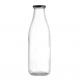 Large Capacity Milk Glass Bottle 1000 Ml Beverage With Metal Cap Food Grade Leakproof