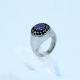 Fashion 316L Stainless Steel Casting Clay CZ Stones Ring LRX458