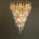 Brass Waterdrop Clear Crystal Ceiling Pendant Lamp