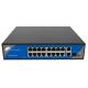 16+2 POE Switch with 16 10/100Mbps POE and 2 Gigabit Uplink and 1 Gigabit SFP Port