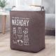 White Kids Baby Cotton Canvas Fabric Storage Bin Dirty Cloth Toys Collecting Basket Set Foldable Custom Laundry Bags