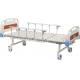 Powder Coating Manual Hospital Bed For Patient 4 Double - Side Silcent Wheels 