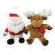 30CM Glow up Christmas Gift Plush Santa and Reindeer for 3+ Kids Play