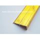 Anti Slip Aluminum Stair Nosing For Concrete Stairs Gloss Anodized Deep Gold  Color