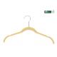 Betterall China Manufacture abs Velvet Plastic Clothes Hanger Betterall Apricot Velvet Hanger with Skid-proof Shoulder