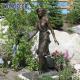 Customized outdoor garden decoration, life-size, a beautiful bronze statue of a