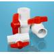 White Color UPVC Octagonal Ball Valve with BS Threaded Type and Glue Connection Form