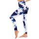 Women High Waist Lift Hip Tight Sports Leggings Fitness Tie Dye Jacquard