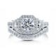 6.5MM 1ct Diamond Engagement Wedding Rings Round Cutting for Anniversary