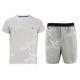 Mens Cotton Jersey V Neck Tee Short Pants Pyjamas Set Summer Pyjamas Logo Elastic