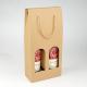 Recycle Corrugated Cardboard Wine Box / 2 Bottle Wine Box Cardboard with Handle