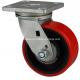 High Load Capacity 5 700kg Plate Swivel TPU Caster with Brake Zinc Plated 7815-86t
