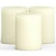 Pillar Candles Set Of 3 - Decorative Rustic Candles Unscented And No Drip Candles - Ideal As Wedding Candles