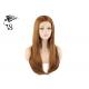 Premium Quality Synthetic Lace Front Wigs Silky Straight Brown Color No Shedding