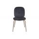 70KG Load 86cm Height Grey Velvet Side Chair For Living Room