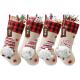 Christmas Stockings 4 Pack 18 inch Large Kids Stocking Bags Hanging Socks for Christmas Decor Decorations