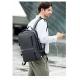 Durable Black Polyester Men Business Backpack Casual Style 0.6kg Weight