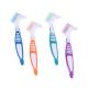 Double Sided Denture Cleaning Brush Toothbrush Plastic Material CE Certified