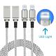 Strong Cell Phone Mobile USB Cable with LED light Zinc Alloy housing Protect