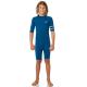 Blue Kids Shorty Wetsuit /  Neoprene 2.5mm Long Sleeve One Piece Full Diving Suit UV Protection Swimsuit For Boys