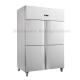 AISI304 4 Doors Stainless Steel Upright Refrigerator Auto Defrosting For Restaurant