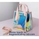 Women Clear Transparent Rainbow Hologram Cosmetic Makeup Travel Wash Clutch Bag,PVC PU Laser Transparent Travel Toiletri