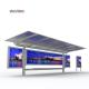 Advertising City Light Bus Stop Shelter Galvanized Steel For Media Solution