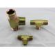 DIN 2353 Hydraulic Hose Fittings , BSPT Male Thread Hydraulic T Fitting