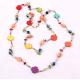 Bohemian cross-color semi-precious jewelery mixed ethnic sweater chain necklace LuoShi