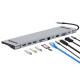11 In 1 USB C Type C Docking Station with VGA Ethernet 3.5MM Audio TF/SD Card Reader