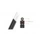 1-4 Fiber Optic Flat Drop Cable Customize Jacket Color Small Diameter