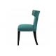 OEM Mid Century Upholstered Fabric Covered Dining Chairs With Nailhead Trim Teal