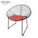 Metal Wire Chair Cafe French Metal Moon Chair Outdoor Furniture 55x52x81cm