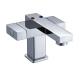 Square Double Handle Basin Tap Faucets Ceramic Cartridge For Sink Basin