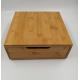 Eco Friendly Bamboo Storage Box Wooden Coffee Box 30x30x10cm Delicate Appearance