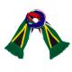 Custom design double layer knit jacquard acrylic scarfs South Africa souvenir gift winter fan scarf