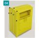 H1800mm Recycling Storage Bin Yellow Clothing Donation Powder Coating