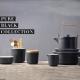 SGS Fired Pure Black 120cc Fine China Teapots Set With Cup Saucer