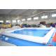 Outdoor Activity White Inflatable Water Pool With 0.9mm PVC Tarpaulin
