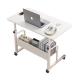 Wooden Electric Standing Desk with Adjustable Height and Movable Drawers Storage