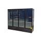 Air Cooling Upright Glass Door Refrigerator R290 Built In Four Door