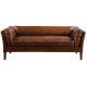 Mid Century Stunning Soft Vintage Leather Sofas With Flared Arms